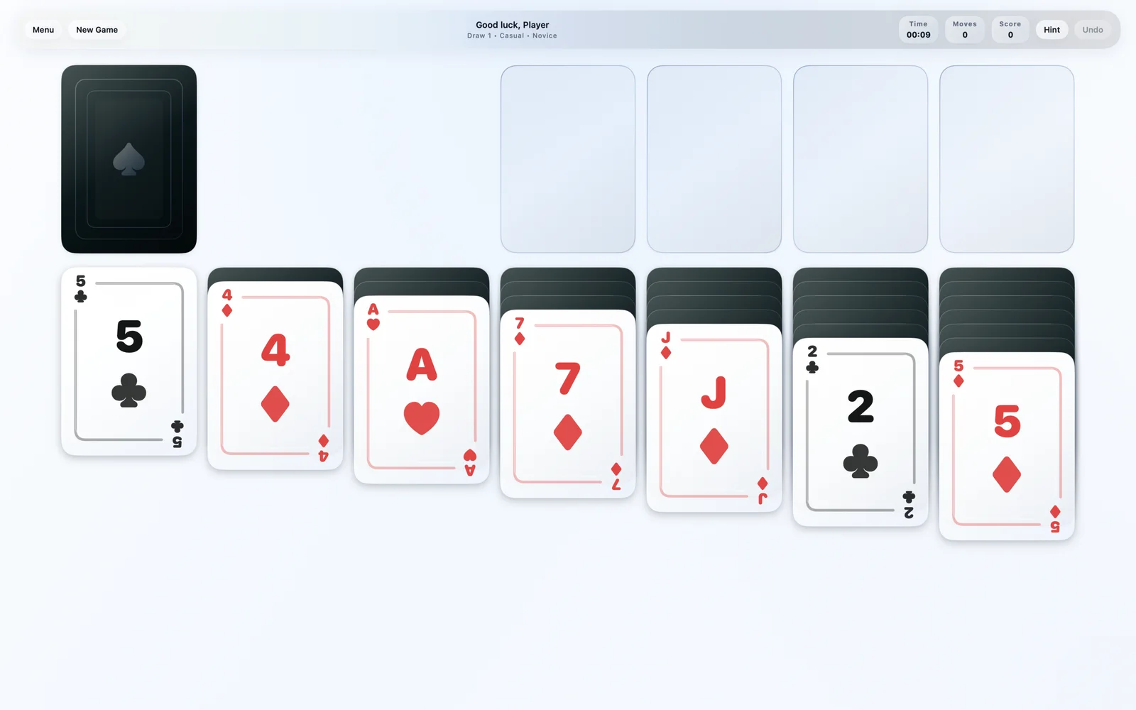 Pure Solitaire Version 1.2 gameplay